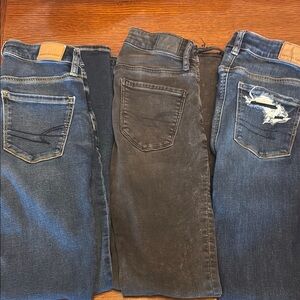 American Eagle sz 0 long Denim High Rise Jeggings